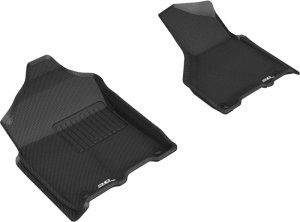 Ram 3500 Floor Mats - Front - 3D MAXpider - Kagu - Black - `19-`24